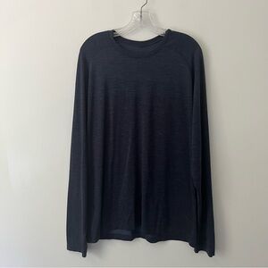 Lululemon Metal Vent Tech Dark Navy Blue Long Sleeve Athletic T Shirt XL